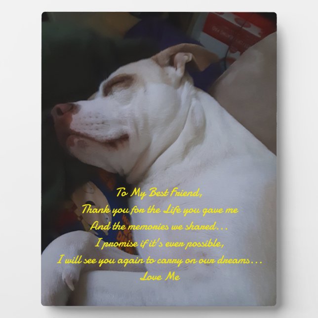 My Best Friend Plaque (Front)