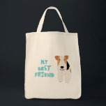 My Best Friend Wire Fox Terrier Tote Bag<br><div class="desc">Design Copyright © 2013 www.milesandemma.com. Not for reproduction elsewhere.</div>