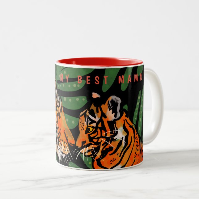 MY BEST MAMA Two-Tone COFFEE MUG (Front Right)