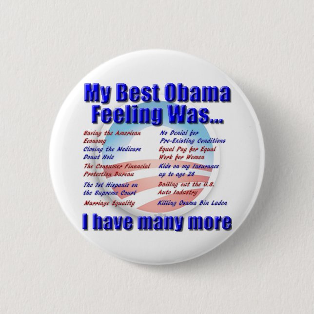 My Best Obama Feeling Was... 2 Inch Round Button (Front)