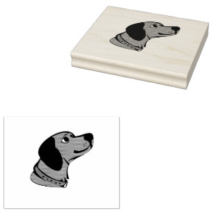 “My Bestie” Handwritten Text Adorable Puppy Wall Rubber Stamp