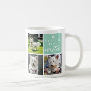 My Bestie is My Westie Dog Lover Photo Collage Coffee Mug