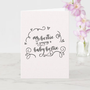 My Bestie Is Pregnant Personalized Card