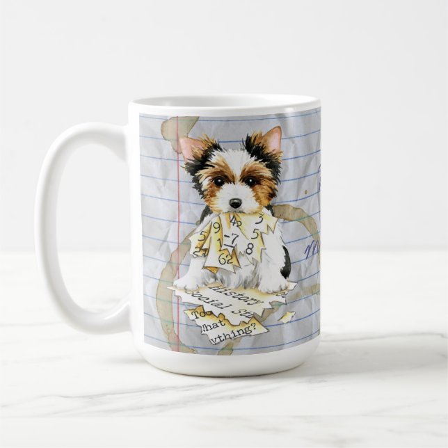 My Biewer Terrier Ate my Lesson Plan Coffee Mug (Left)