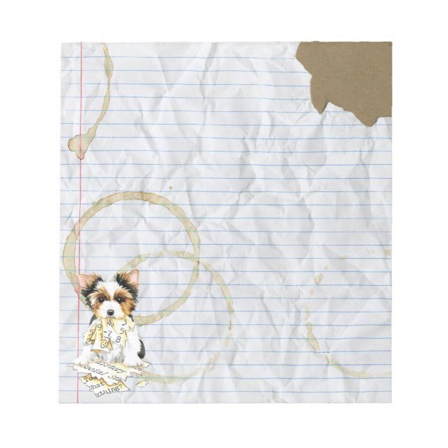 My Biewer Terrier Ate My Lesson Plan Notepad (Front)