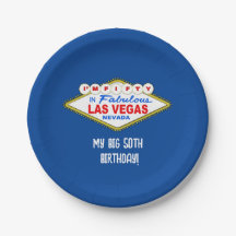 My Big 50th Birthday Vegas Paper Plate