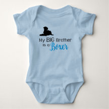 My Big Brother is a Boxer Dog Baby Bodysuit
