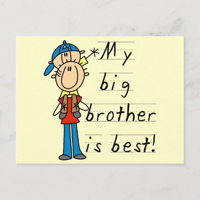 My Big Brother is Best Tshirts and Gifts Postcard (Front)