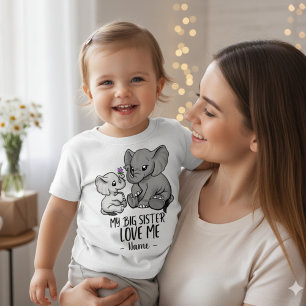 My Big Sister Love Me With Personalized Name Toddler T-shirt