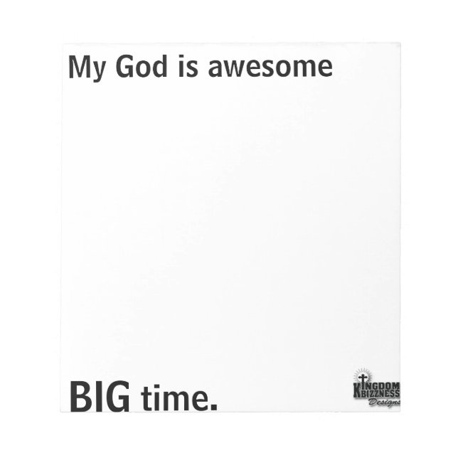 My Big Time Collection Notepad (Front)