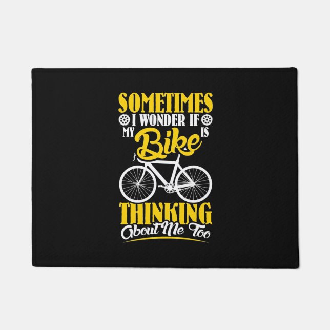 My Bike Thinking About Me Doormat (Front)