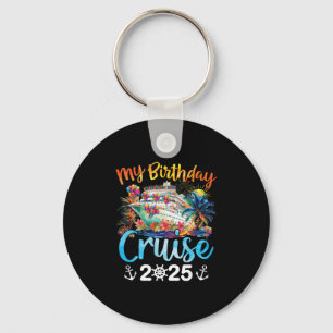 My Birthday Cruise 2025 Family Cruise Vacation Tri Keychain