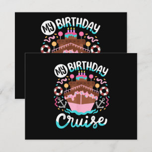 My Birthday Cruise Vacation Cruising Trip Invitation