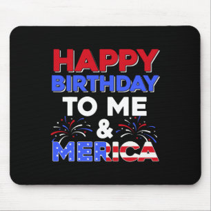 My Birthday July 4th American Independence Day Gif Mouse Pad