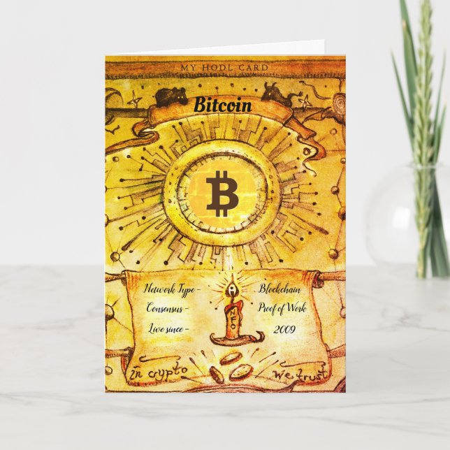 My Bitcoin HODL Note Card (Front)