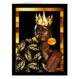 My Black Queen – Afrocentric Glam Party Card