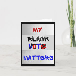 My Black Vote S Sticker  Card
