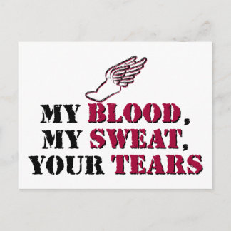 My Blood, My Sweat, Your Tears - Track Postcard