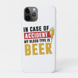My blood type is beer iPhone 11 pro case