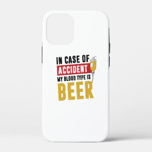 My blood type is beer iPhone 12 mini case