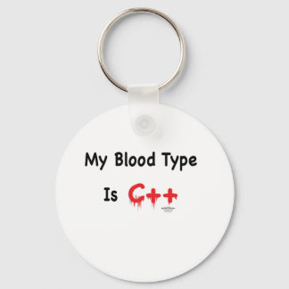 My blood type is c++ keychain