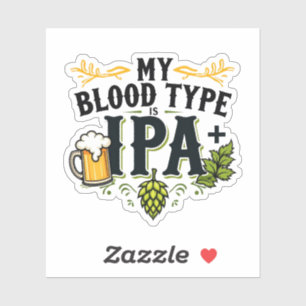 "My Blood Type Is IPA+" – Funny Beer Lover Design