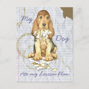 My Bloodhound Ate My Lesson Plan Postcard