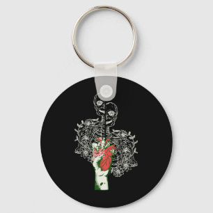 My Bloody Heart Valentine - Valentine Day Skeleton Keychain