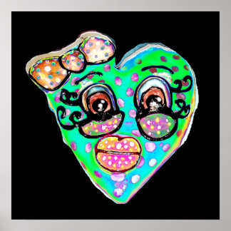 My blue blue heart  poster