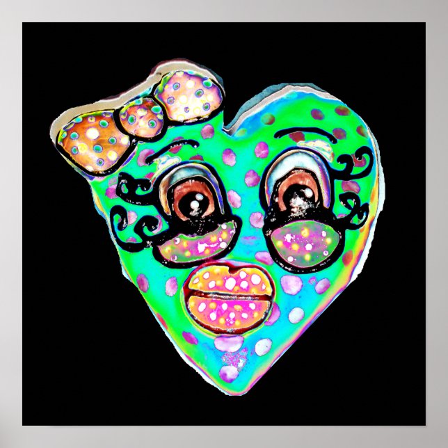 My blue blue heart  poster (Front)