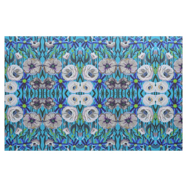 My Blue Flowers Fabric (Fat Quarter)