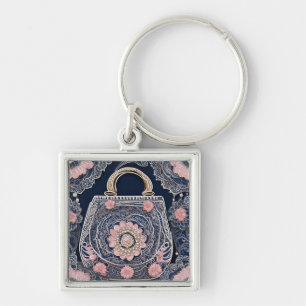 My Blue Purse AI art Keychain