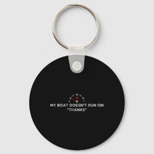 My Boat Run On Thanks Vintage Boating Tees Women's Keychain