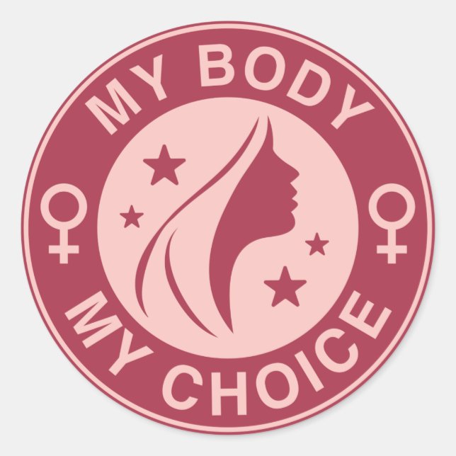 My Body My Choice Classic Round Sticker (Front)