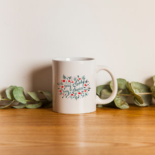 My body, my choice watercolor flowers coffee mug