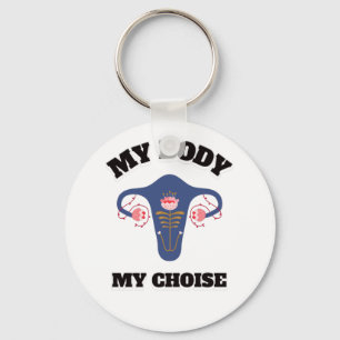 my body my choice   womens rights roe v wade keych keychain