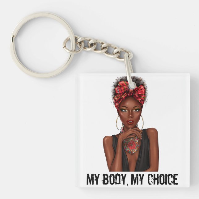 My Body My Choice Womens Rights T-Shirt Keychain (Front)