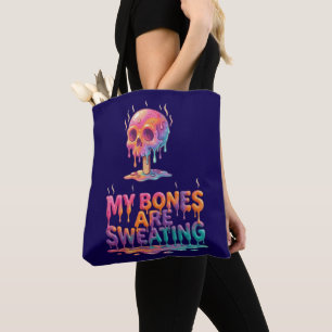 My Bones Are Sweating – Melting Popsicle Skull Tote Bag