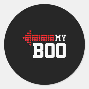 My Boo & My Bae Valentines Day Cute Couple Mat Classic Round Sticker