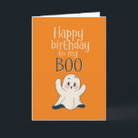 My Boo Cute Halloween Ghost Pun Funny Birthday Card<br><div class="desc">Funny and cute birthday card for those who love puns and humour. Perfect way to wish your friends and family happy birthday.  Visit our store for more birthday card collection. You'll find something cool,  humourous and sometimes sarcastic birthday cards for your special someone.</div>