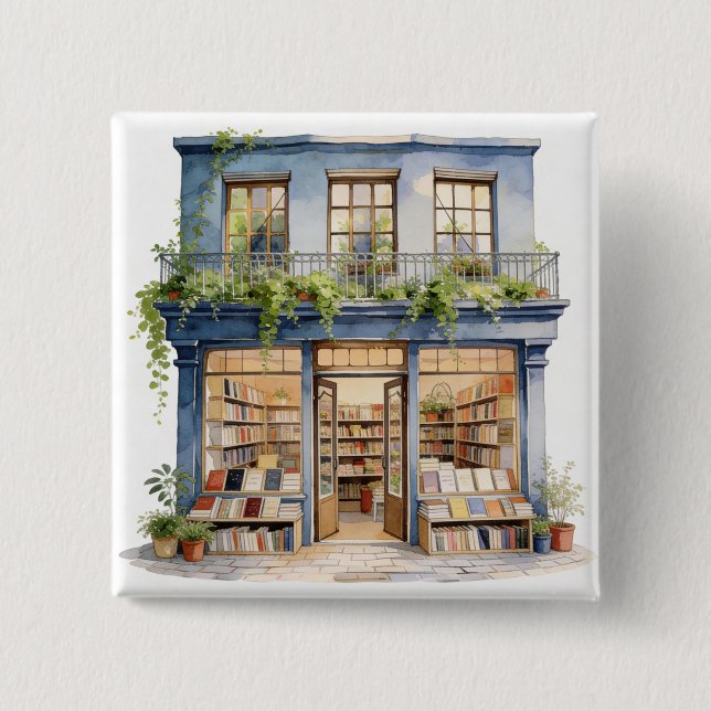 My Bookstore  2 Inch Square Button (Front)