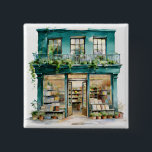 My Bookstore  2 Inch Square Button<br><div class="desc">My Bookstore - Button
Share the intellectual passion with your loved ones!</div>