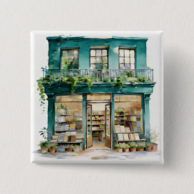 My Bookstore  2 Inch Square Button (Front)