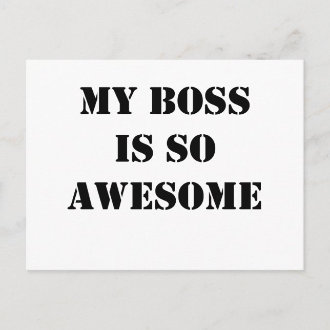 my boss is so awesome.png postcard (Front)