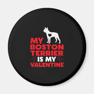 My Boston Terrier Is My Valentine Boston Terrier Magnet