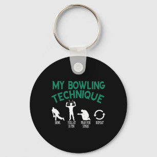 My Bowling Technique Bowling Keychain