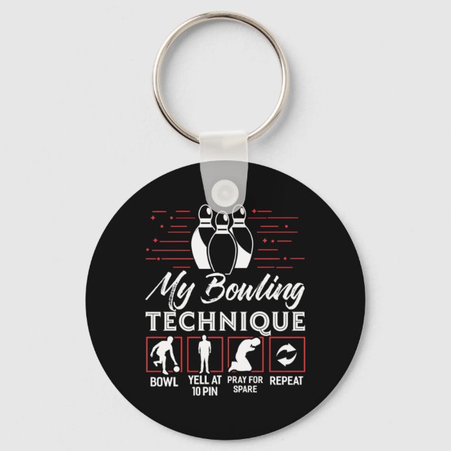 My Bowling Technique Keychain (Front)