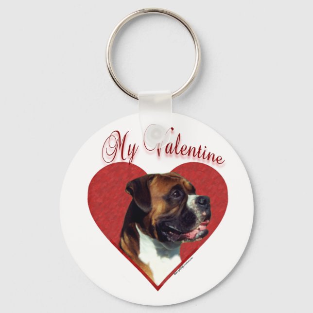 My Boxer Valentine Keychain (Front)