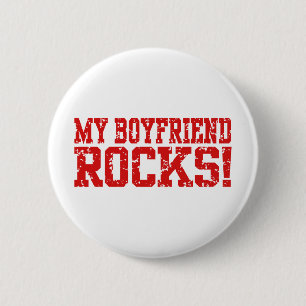My Boyfriend Rocks 2 Inch Round Button