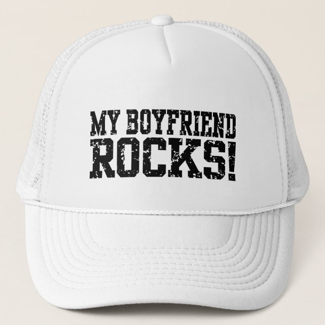 My Boyfriend Rocks Trucker Hat (Front)
